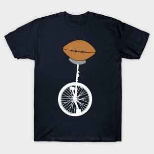 White Unicycle Football T-Shirt